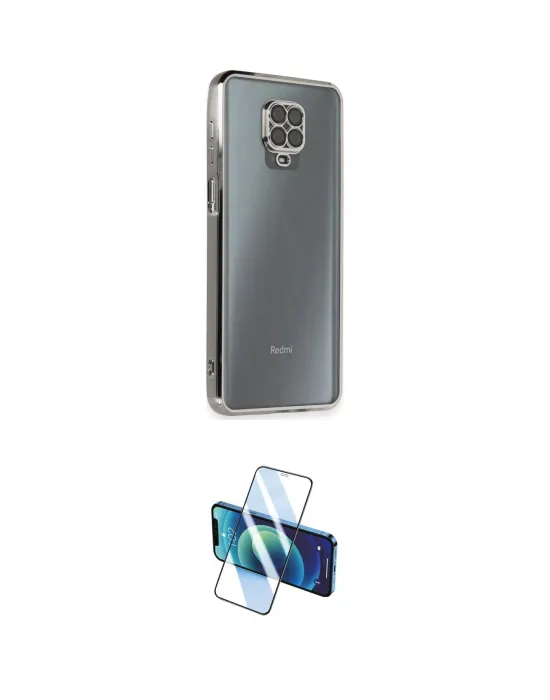 ieg™ Redmi Note 9 Pro Kılıf Vadi Minimal - Siyah 3D Antistatik Cam Ekran Koruyucu