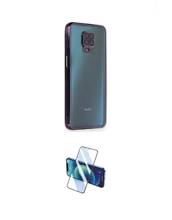 ieg™ Redmi Note 9 Pro Kılıf Vadi Minimal - Siyah 3D Antistatik Cam Ekran Koruyucu