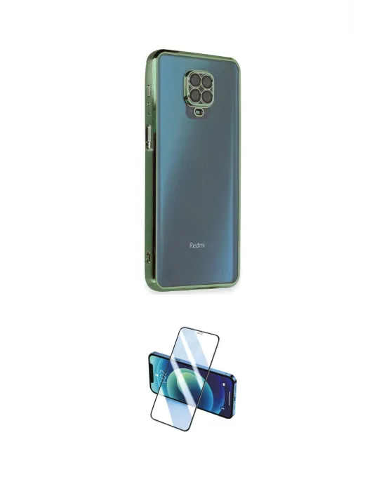 ieg™ Redmi Note 9 Pro Kılıf Vadi Minimal - Siyah 3D Antistatik Cam Ekran Koruyucu