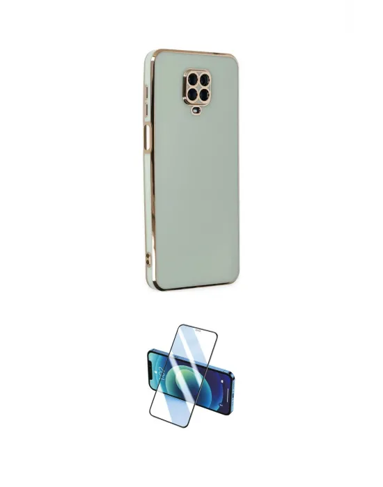 ieg™ Redmi Note 9 Pro Kılıf Yankı Serisi - Siyah 3D Antistatik Cam Ekran Koruyucu