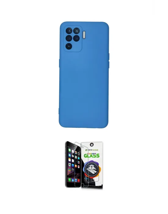 ieg™ Reno 5 Lite Kılıf Ahenk Serisi - Şeffaf Temperli Cam Ekran Koruyucu