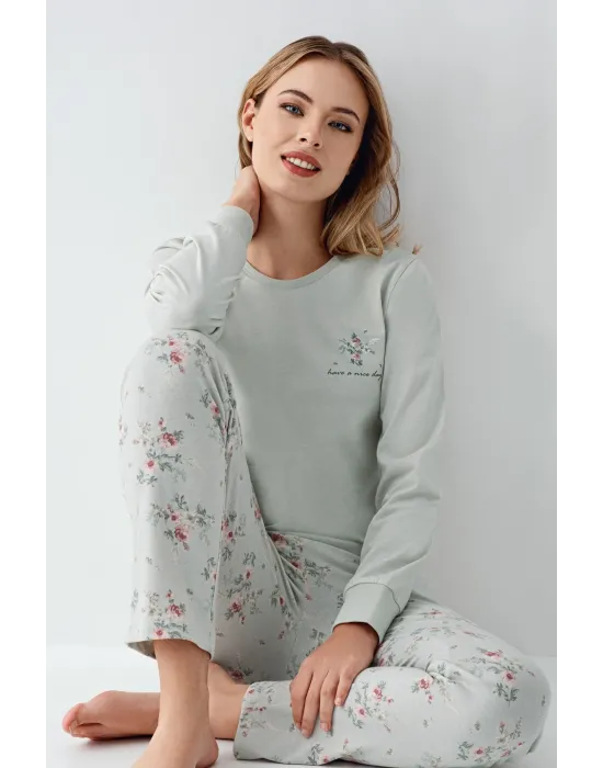 ieg™ RolyPoly 3703-S Kadın Uzun Kol Pijama Takım