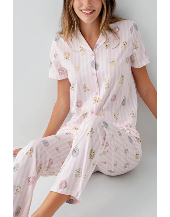 ieg™ RolyPoly 3809-S Kadın Gömlek Pijama Takım