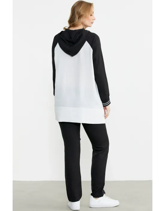 ieg™ Sementa 76448 Keten Görünümlü Kapüşonlu Tunik Takım
