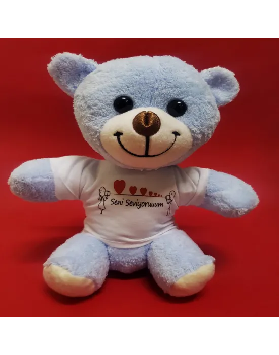 Seni Seviyorum Tişörtlü Peluş Ayıcık