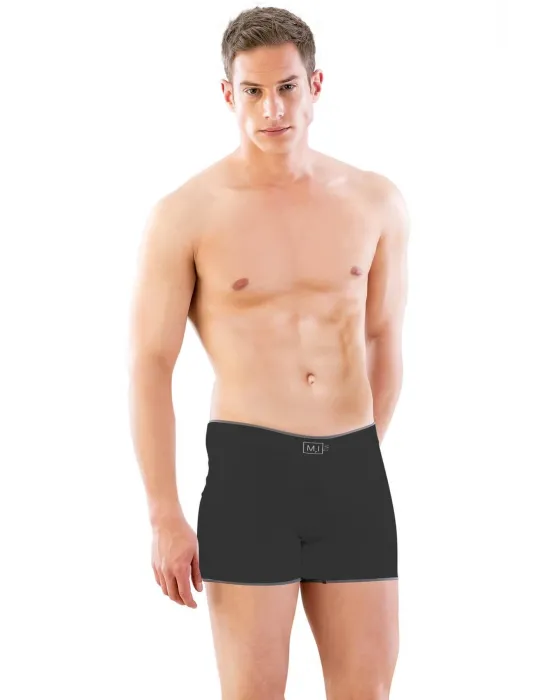 ieg™ Siyah MI Emay 2108 Seamless uzun Erkek Boxer