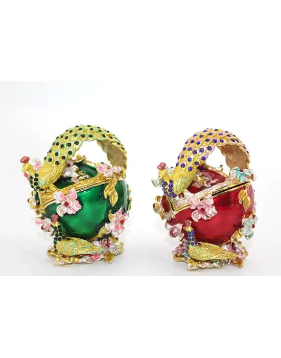 Swarovski Taşlı Tavuskuşu Kutu