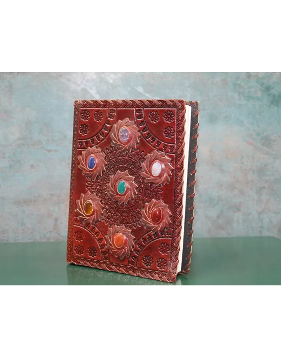 Taşlı Deri Defter Model 7