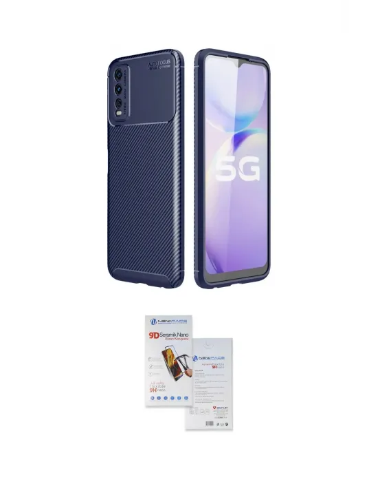 ieg™ Y11S Kılıf Eksen Form Prime - Siyah Seramik Nano Ekran Koruyucu