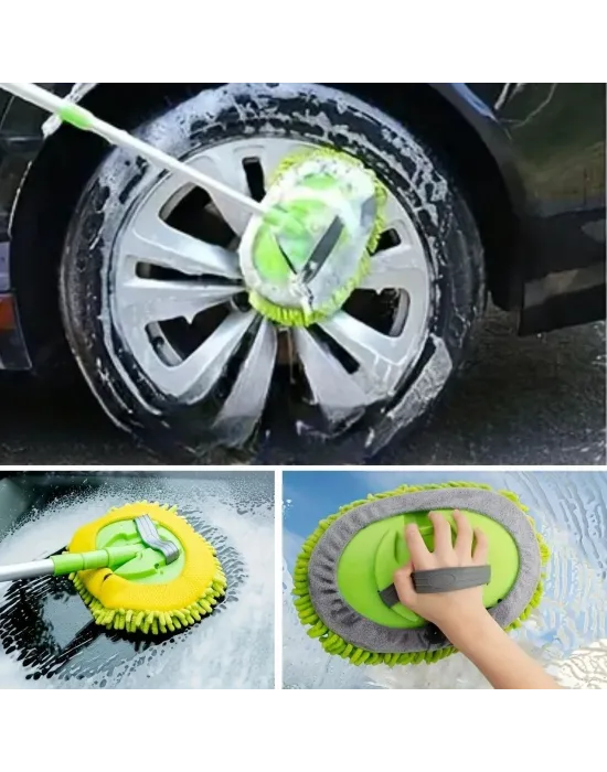 ieg™  Yedek Mikrofiber Bezli Oto Yıkama Mop Seti