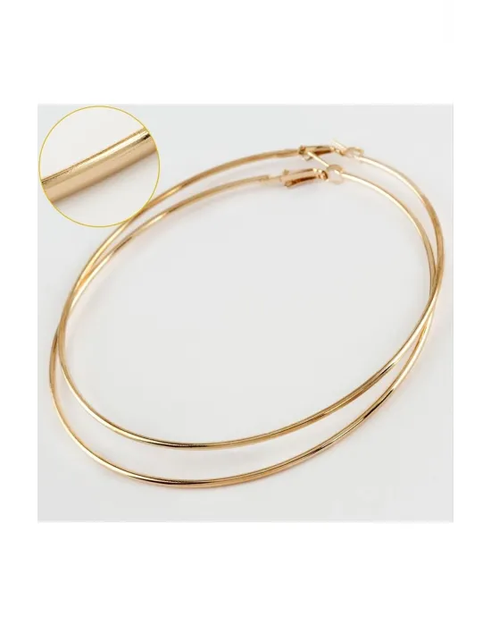 İnce Boru Metal Halka Küpe 8-9-10 cm