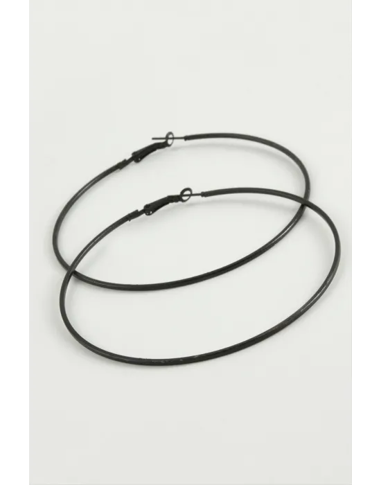 İnce Boru Metal Halka Küpe 8-9-10 cm