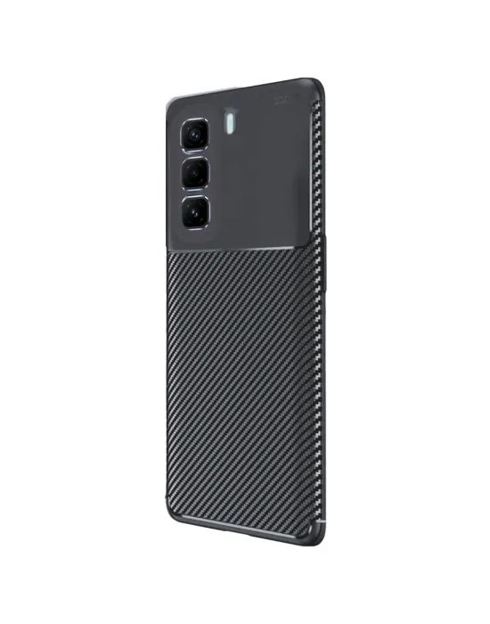 İnfinix Hot 50 4g Kılıf Auto Focus Karbon Kapak - Siyah