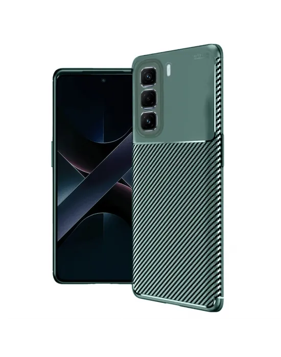 İnfinix Hot 50 Pro Plus 4g Auto Focus Karbon Kapak - Koyu Yeşil