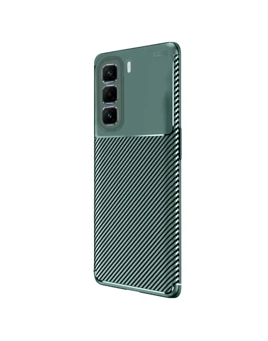 İnfinix Hot 50 Pro Plus 4g Auto Focus Karbon Kapak - Koyu Yeşil