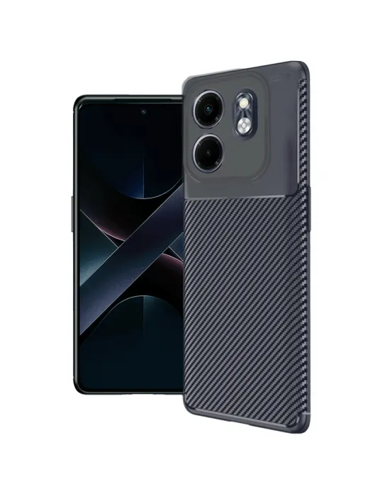 İnfinix Smart 9 Kılıf Auto Focus Karbon Kapak - Lacivert