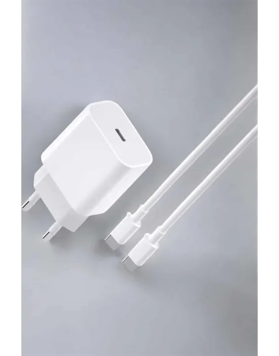 İos Uyumlu Type-c Girişli Hızlı Şarj 15/15 Pro Max Adaptör Ve Kablosu