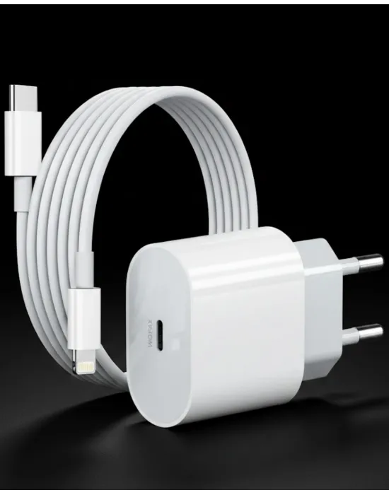 İphone 14 13 12 11 Uyumlu 20w Hızlı Şarj Adaptörü Lightning Kablo Seti