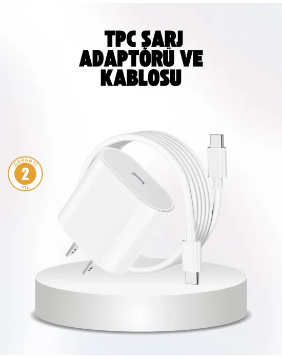 İphone Ve İpad Uyumlu 20w Güvenli Usb-c Hızlı Şarj Adaptörü