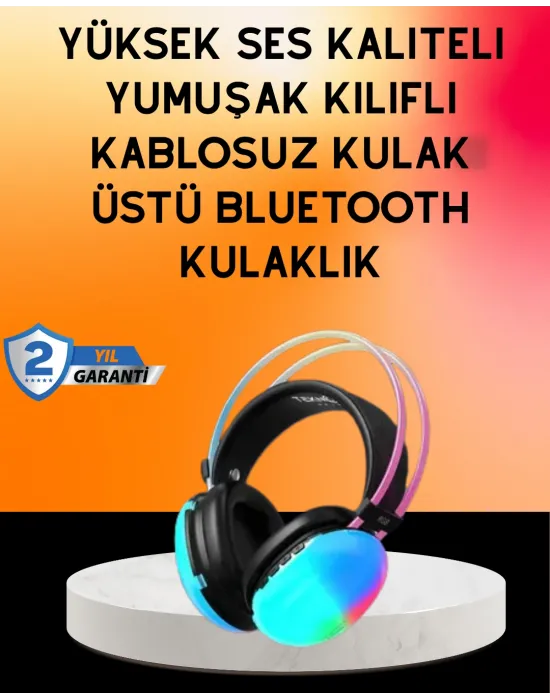 Ipx4 Suya Dayanıklı Kablosuz Kulak Üstü Gaming Kulaklık