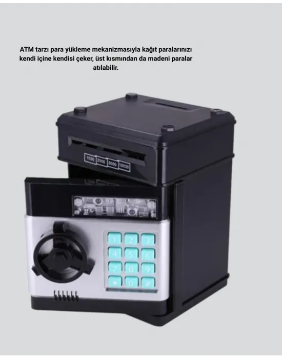 Işıklı Sesli Şifreli Atm Görünümlü Kasa Kumbara