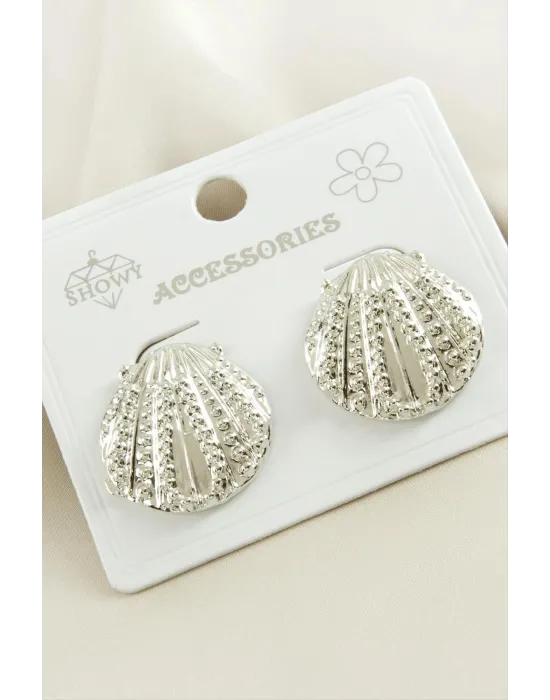 İstiridye Metal Küpe