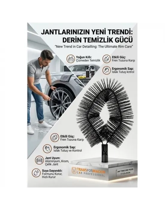 Jant Temizleme Fırçası – Yoğun Kıllı, Derin Temizlik 723053