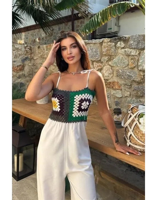 Jasmin Süzüneli Keten Tulum 1280-08