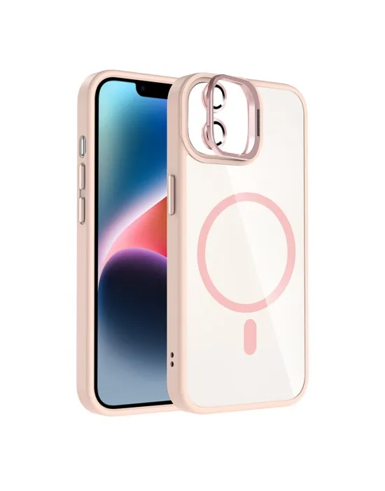Joko Apple İphone 11 Remim Lensli Magsafe Standlı Kapak - Pembe
