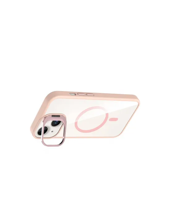 Joko Apple İphone 13 Remim Lensli Magsafe Standlı Kapak - Pembe