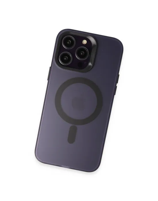 Joko Apple İphone 14 Pro Max Kılıf Mateks Magsafe Kapak - Derin Mor