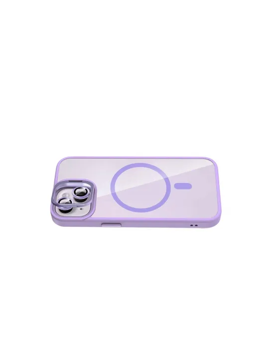 Joko Apple İphone 14 Remim Lensli Magsafe Standlı Kapak - Lila
