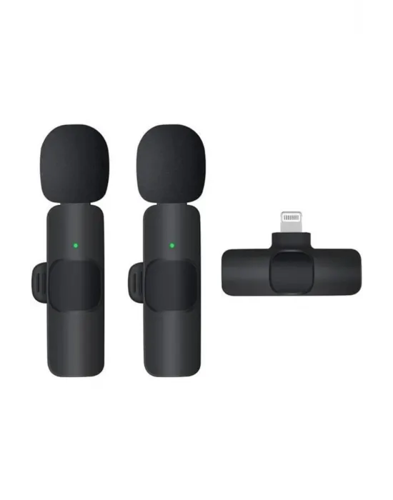 K9 Kablosuz Yaka Mikrofonu Lightning 2’li Mini Mikrofon Youtube Tik Tok 2 Adet