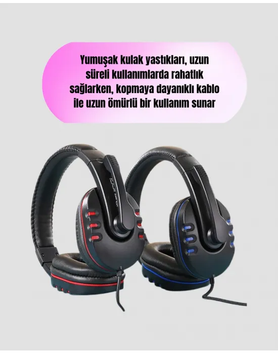 Kablolu Gaming Headset – Net Ses Ayrımı Ve Ayarlanabilir Konfor