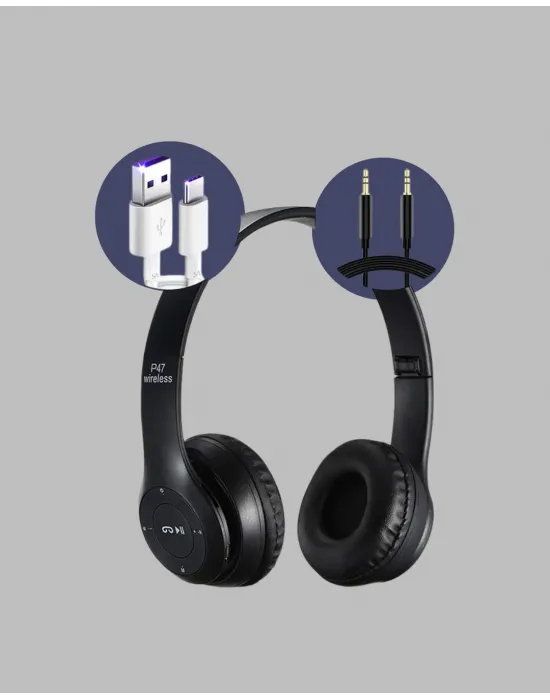 Kablolu & Kablosuz Kullanım Seçeneği Sunan Stereo Bluetooth Kulaklık