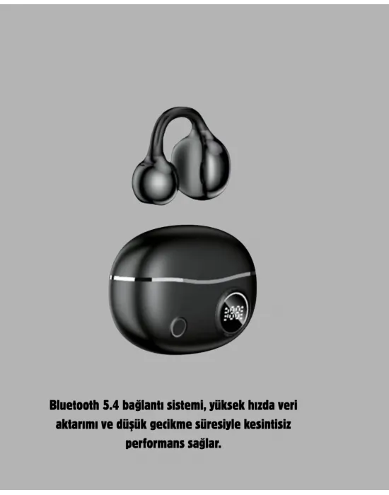 Kablosuz Açık Kulak Kulaklık Bluetooth 5.4 Type-c Hızlı Şarj 30 Saat