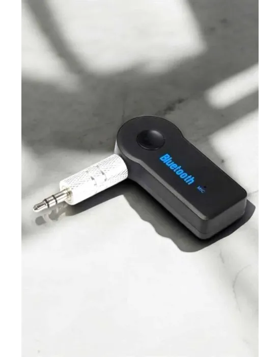 Kablosuz Bluetooth Aux Araç Kiti Siyah Hafıza Kartlı
