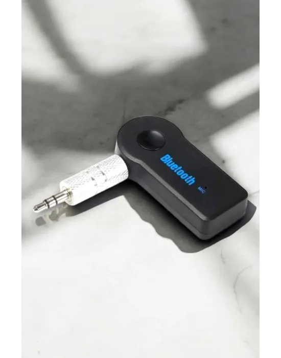 Kablosuz Bluetooth Aux Araç Kiti Siyah Hafıza Kartlı