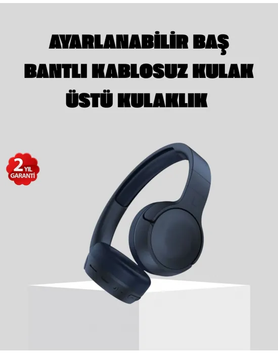 Kablosuz Bluetooth Kulaklık 5.0 18 Saat Kullanım Dinamik Sürücü Siyah
