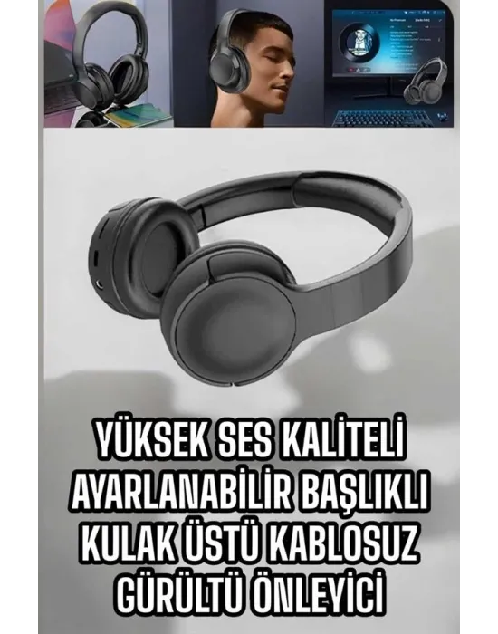 Kablosuz Bluetooth Kulaklık Anc/enc Destekli Kulak Üstü Yüksek Ses Kaliteli