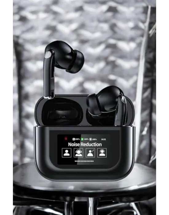 Kablosuz Bluetooth Kulaklık Ekranlı Uzun Şarj Süreli Anc Destekli