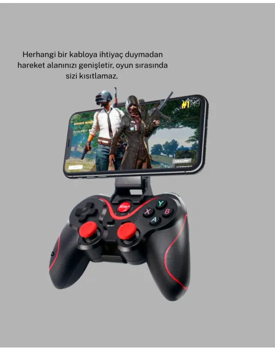 Kablosuz Bluetooth Oyun Kolu Mobil Tv Pc Uyumlu Ergonomik Tasarım
