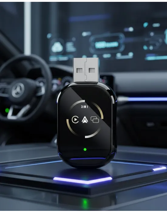 Kablosuz Carplay Ve Android Auto Adaptörü Tak Çalıştır Kullanım