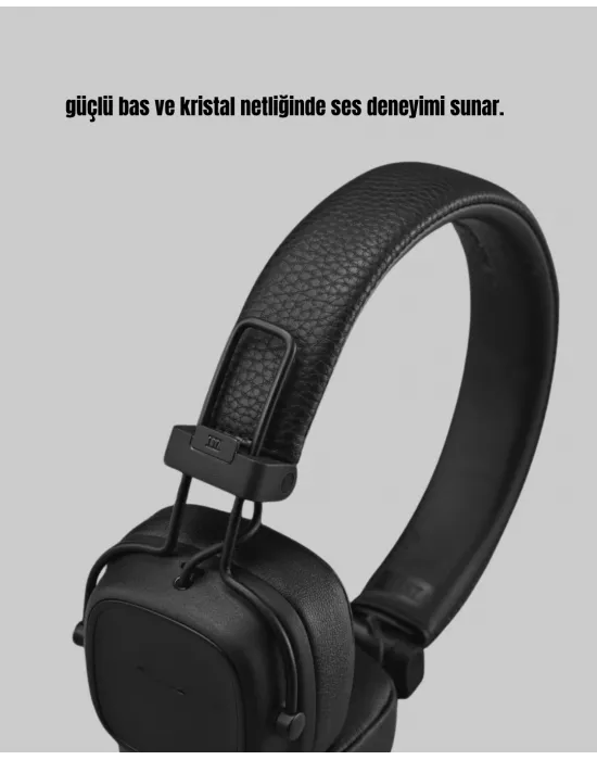 Kablosuz Kulak Üstü Bluetooth Kulaklık Güçlü Bas Ve Katlanabilir Tasarım