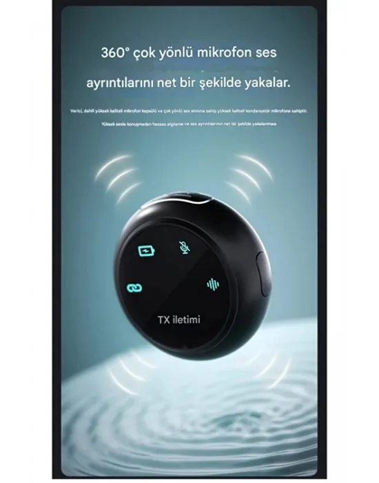 Kablosuz Profesyonel İkili Yayın Yaka Mikrofonu Şarj Kutu Mıknatıslı Typce Lightning Çıkış Mikrofon