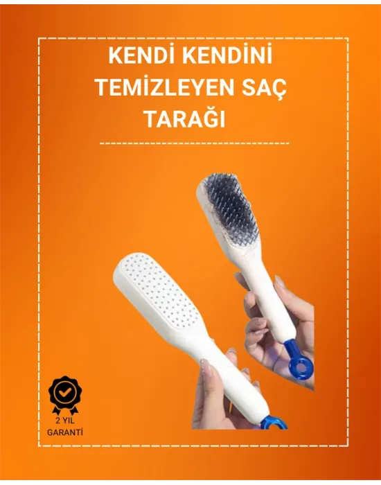 Kafa Derisi Masajlı Saç Tarağı – Kendini Temizleyen, Anti-statik
