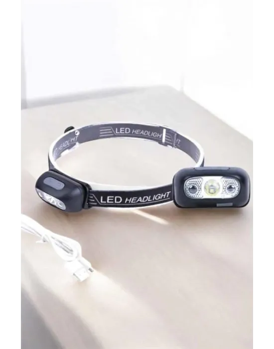 Kafa Lambası Kamp Lambası Sensörlü Şarjlı Ayarlanabilir