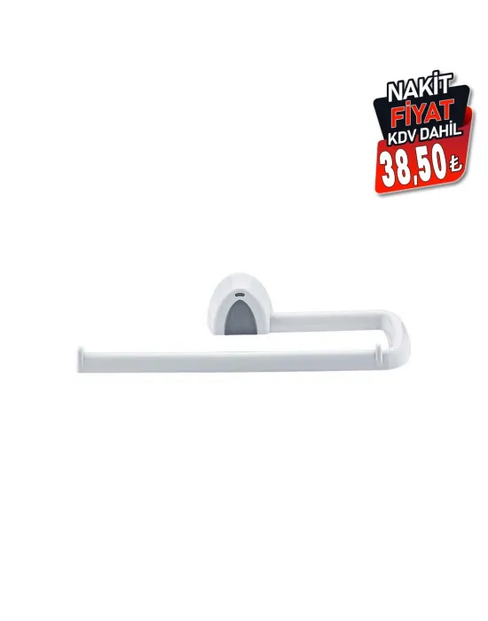 Kağıt Havlu Asacak Beyaz Plastik Yapışkanlı - Duvara Monte