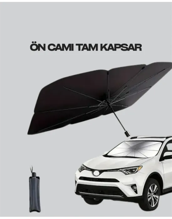 Kalın Kumaşlı Ön Cam Güneşliği – Solmaz, Deforme Olmaz, Uzun Ömürlü