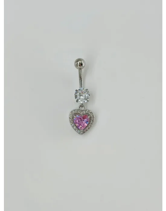 Kalp Detaylı Göbek Piercing - Pg0059
